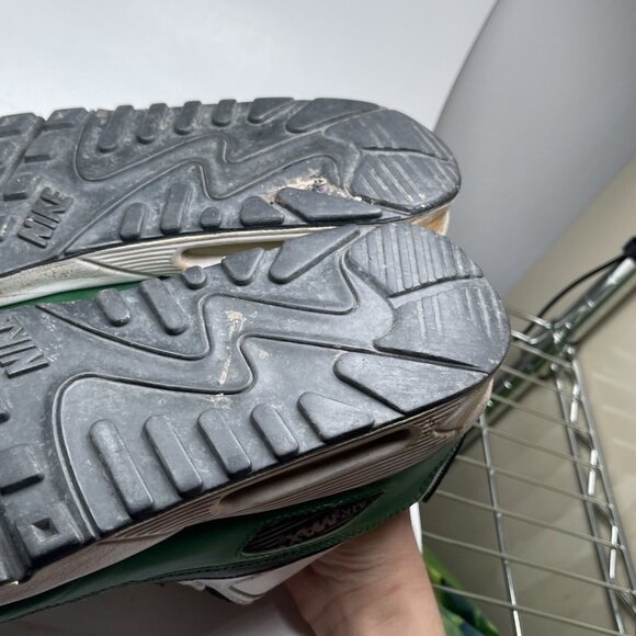 Y2K Nike Air Max 90 Premium White Black Pine Green 11 Men 313650-101 Read* - Picture 8 of 16